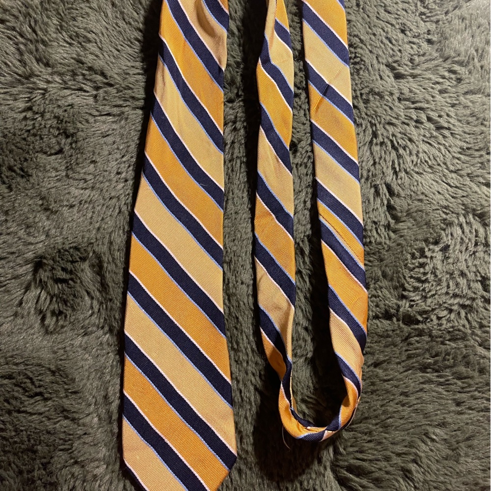 Striped Orange and Blue Tie